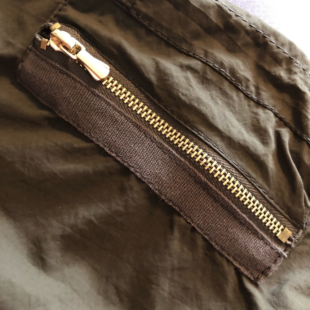 Zara Basic Bomber Green Jacket Lightweight - Size… - image 6